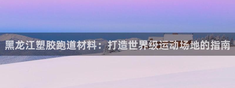 尊龙官网首页：黑龙江塑胶跑道材料：打造世界级运动场地的指南